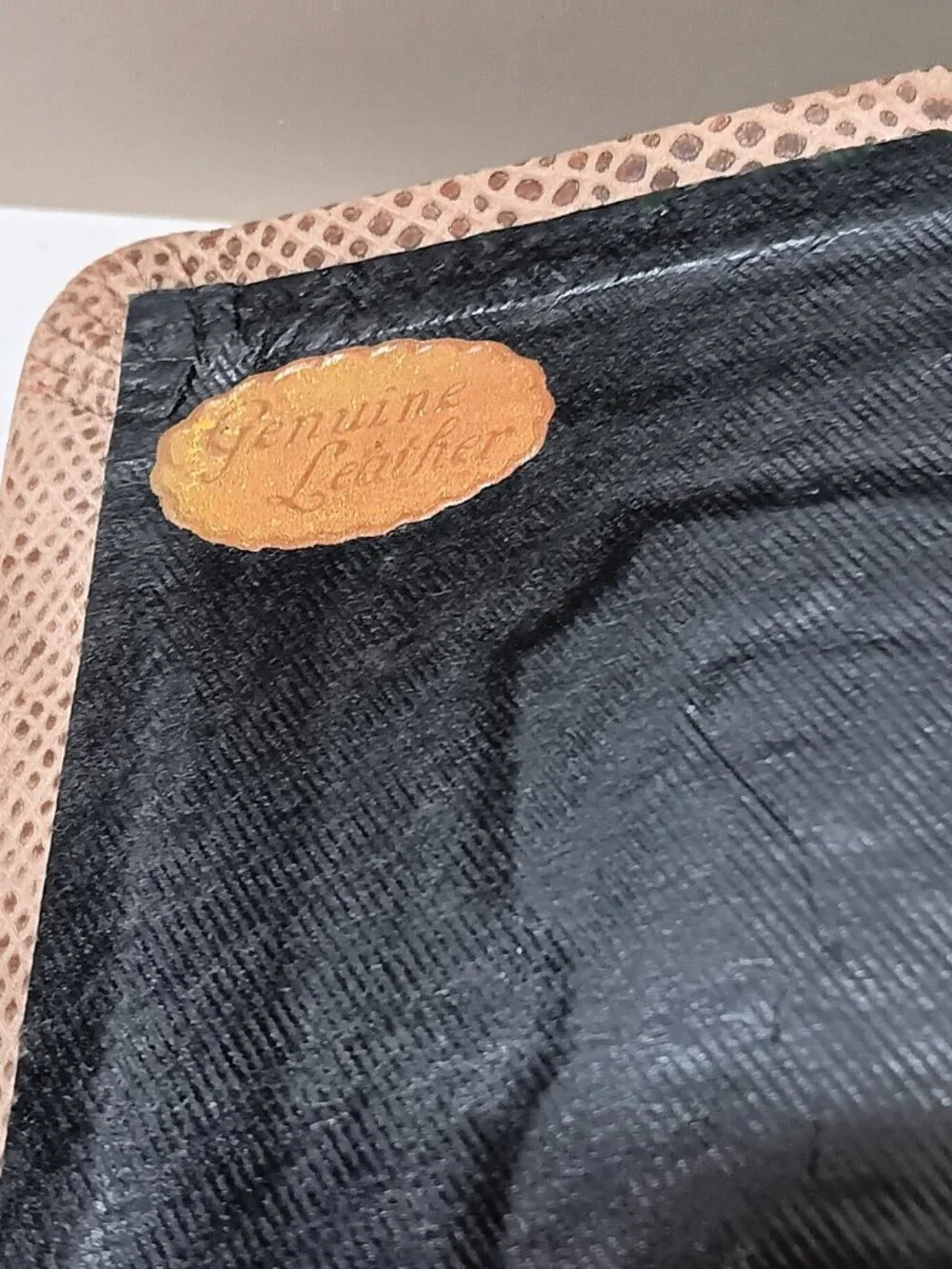 1940 Art Deco Genuine Leather Photo Album Scrapbook 11